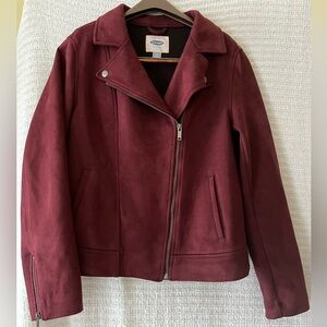 Old Navy Burgundy Moto Jacket